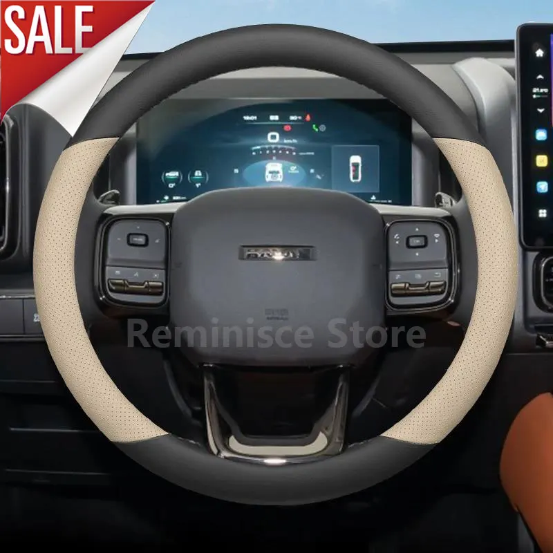 Leather Car Steering Wheel Cover For GWM Haval H9 H6 H7 H5 Jolion 2015-2024 2025 2026 Auto Interior Haval H6 2026 Accessories