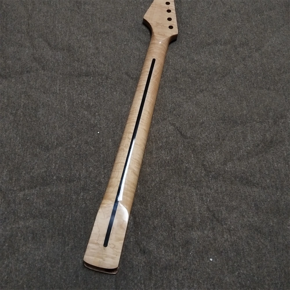 22-Fret-Heel-Verstellung, einteiliger Ahorn-E-Gitarrenhals, glänzende Lackierung, Holzfarbe, Gitarrenteile – Detail 2