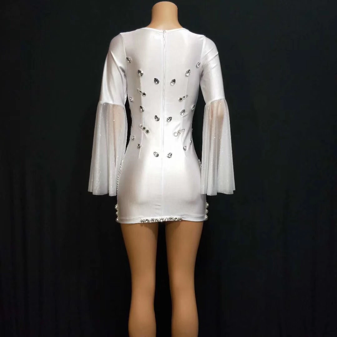 Rhinestone Headwear ยาวผลกําไรในรอบชุด Hook ดอกไม้ Hollow ชุดมินิเซ็กซี่อุปกรณ์เสริมชุดราตรีเครื่องแต่งกายชุด