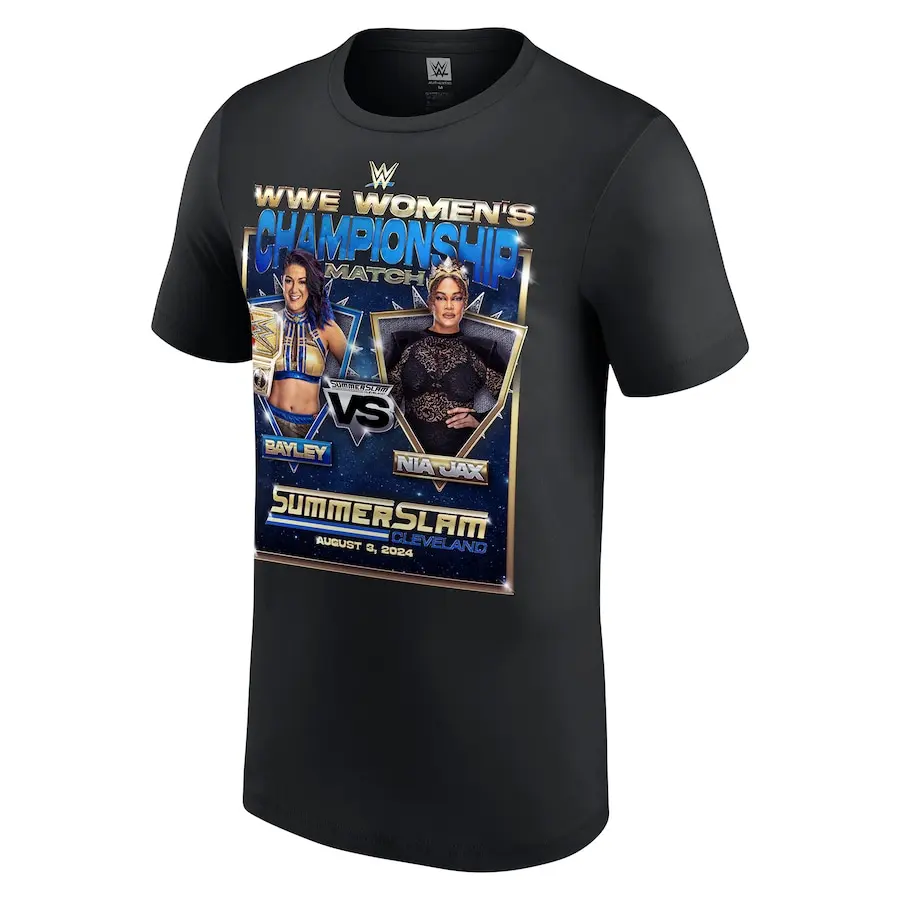 Men's Black SummerSlam 2024 Bayley vs Nia Jax T-Shirt