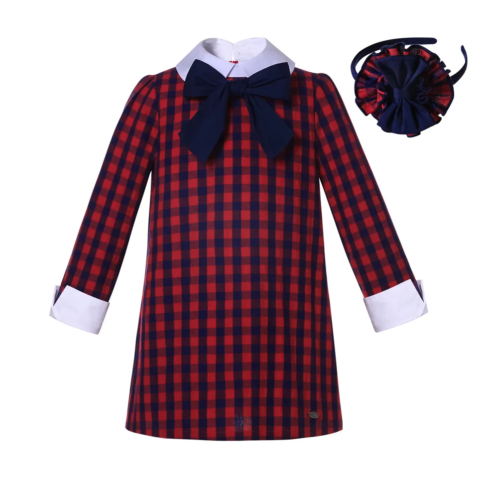 

Pettigirl Autumn Winter Christmas Red Baby Girls Kids Children Clothing Wedding Party Dresses with Hairband Age 2345681012Y