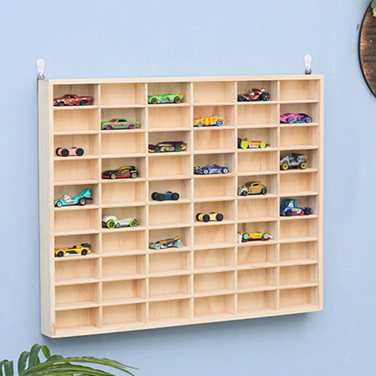 1/60 Toy Car Display Case Wall Mount Multifunctional Figures Display Cabinet Organizer for Collection Action Figures Office