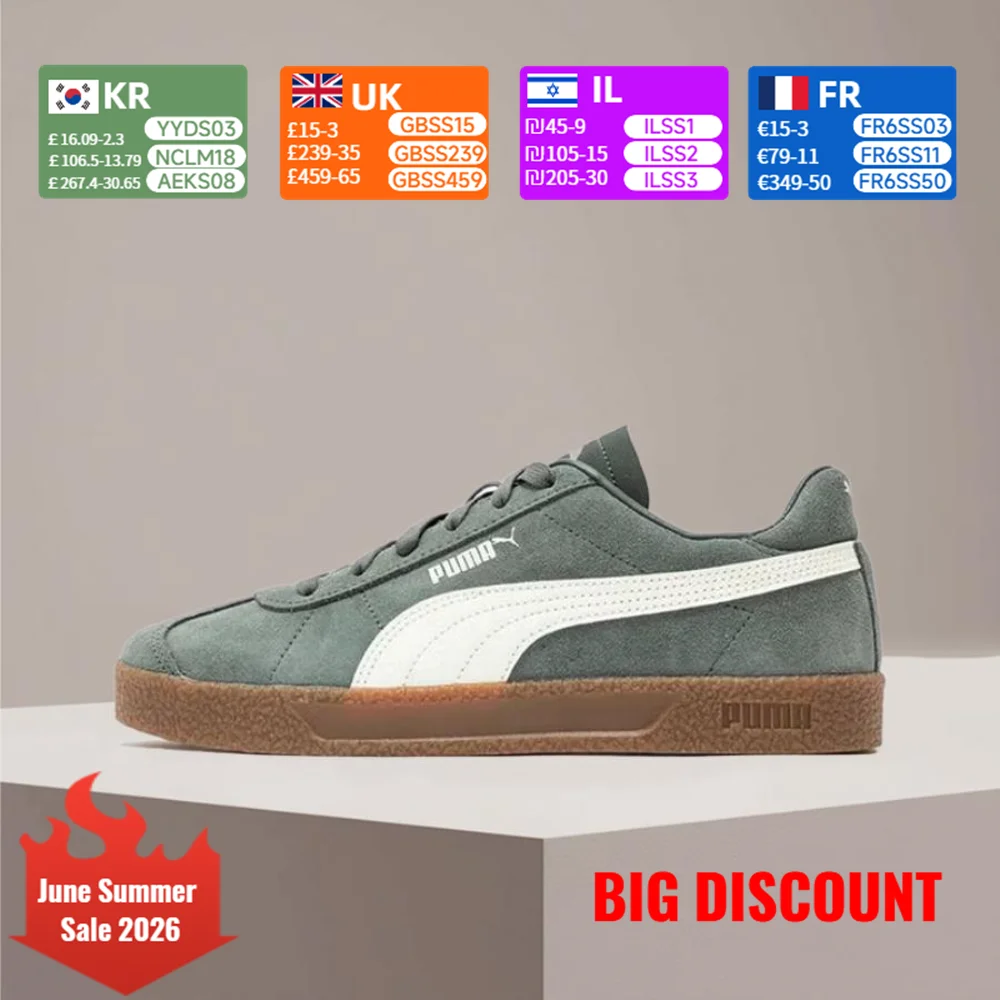 

Puma Club NL T2: Comfortable, breathable, slip-resistant, durable, and supportive low-top sneakers for men and women 401514-03