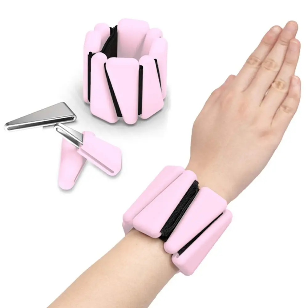 Adjustable Wrist Weight Bracelet Sweat-proof Silicone Weighted Wrist Strap Skin Friendly 1 LB Weight-bearing Fitness Equipment