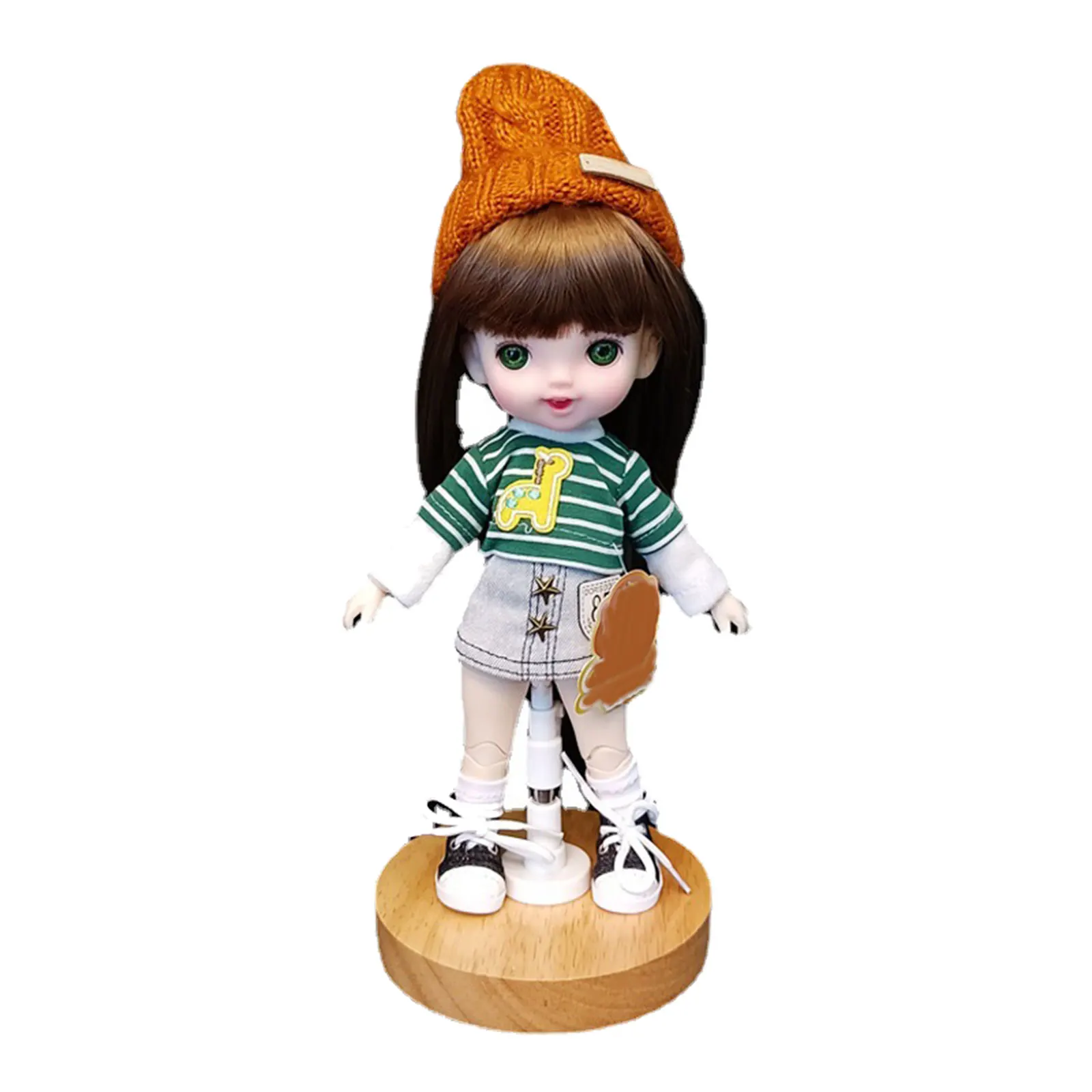 Solid Wood Chassis Doll Standing Display With External Support Fixed Bracket Doll Stand Adjustable Holder Bracket For Fashion Do