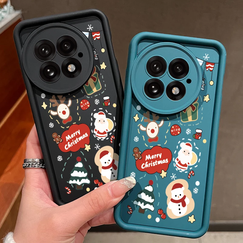 Чехол для телефона из ТПУ с принтом Merry Christmas для OnePlus 13 12 13R 13T 12R 11R ACE 5 3 2, противоударный мягкий силиконовый чехол для OnePlus 13