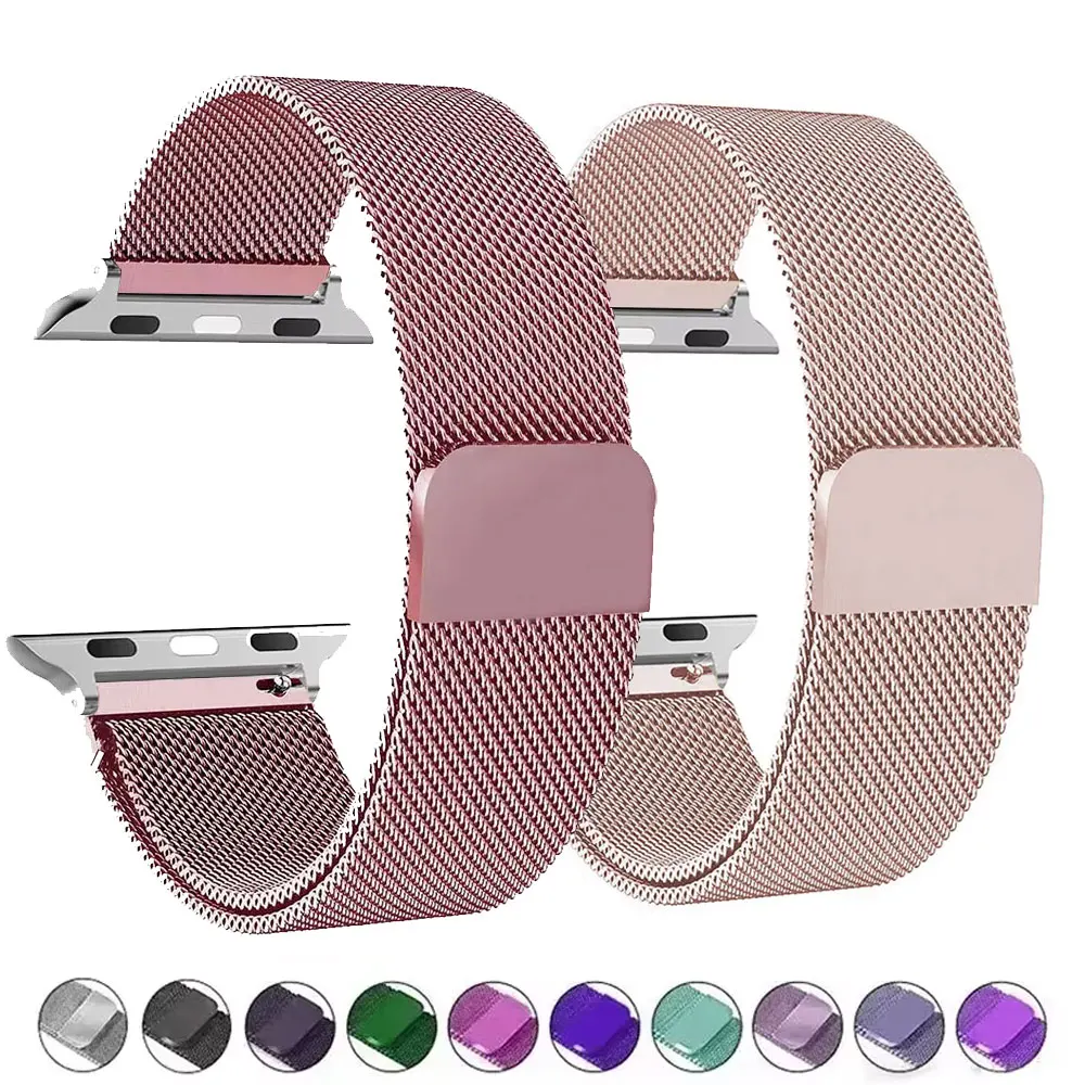 

Milanese loop For apple Watch bands 44mm 40mm 45mm 49mm 41mm 38mm 42mm 44 mm Bracelet iwatch Series 9 3 6 5 SE 7 8 Ultra 2 strap