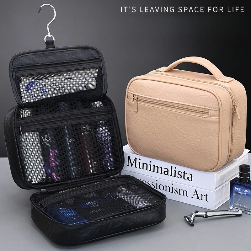 Hanging Toiletry Organizer Bag Portable Travel Wash Bag Multi Compartment Cosmetic Storage Pouch Waterproof Makeup Bag