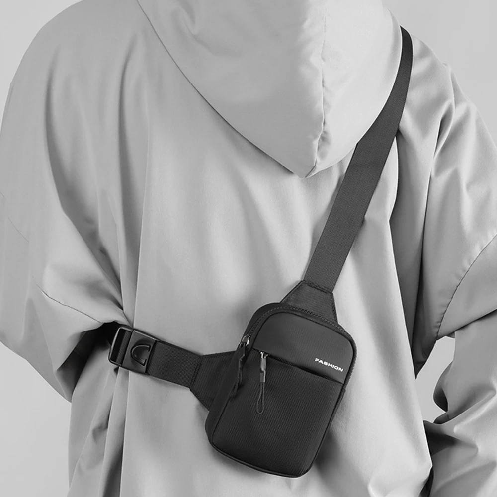 Bolso de pecho de gran capacidad para hombre y mujer, bandolera de nailon resistente al agua, para deporte al aire libre, para teléfono, 2024