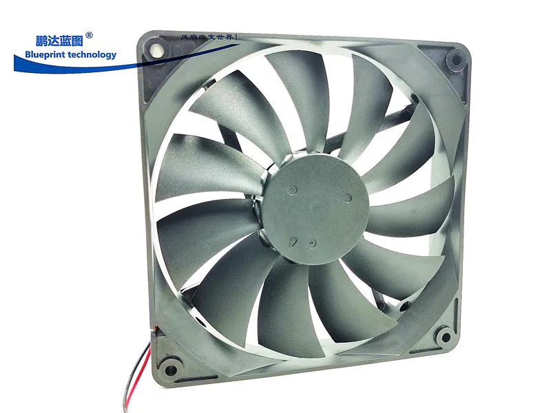 Ventilateur de refroidissement pour châssis, 13525, 13.5cm, taux d'air maximal 12V, 0,17 A, 135x135x25mm, nouveau