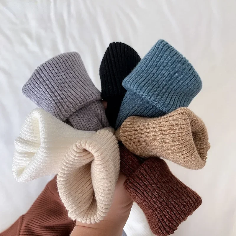 Effen Kleur Slanke Herfst Winter Coltrui 2025 Geribbelde Lange Mouw Veelzijdige Trui Gebreide Trui Vrouwen Casual Tops