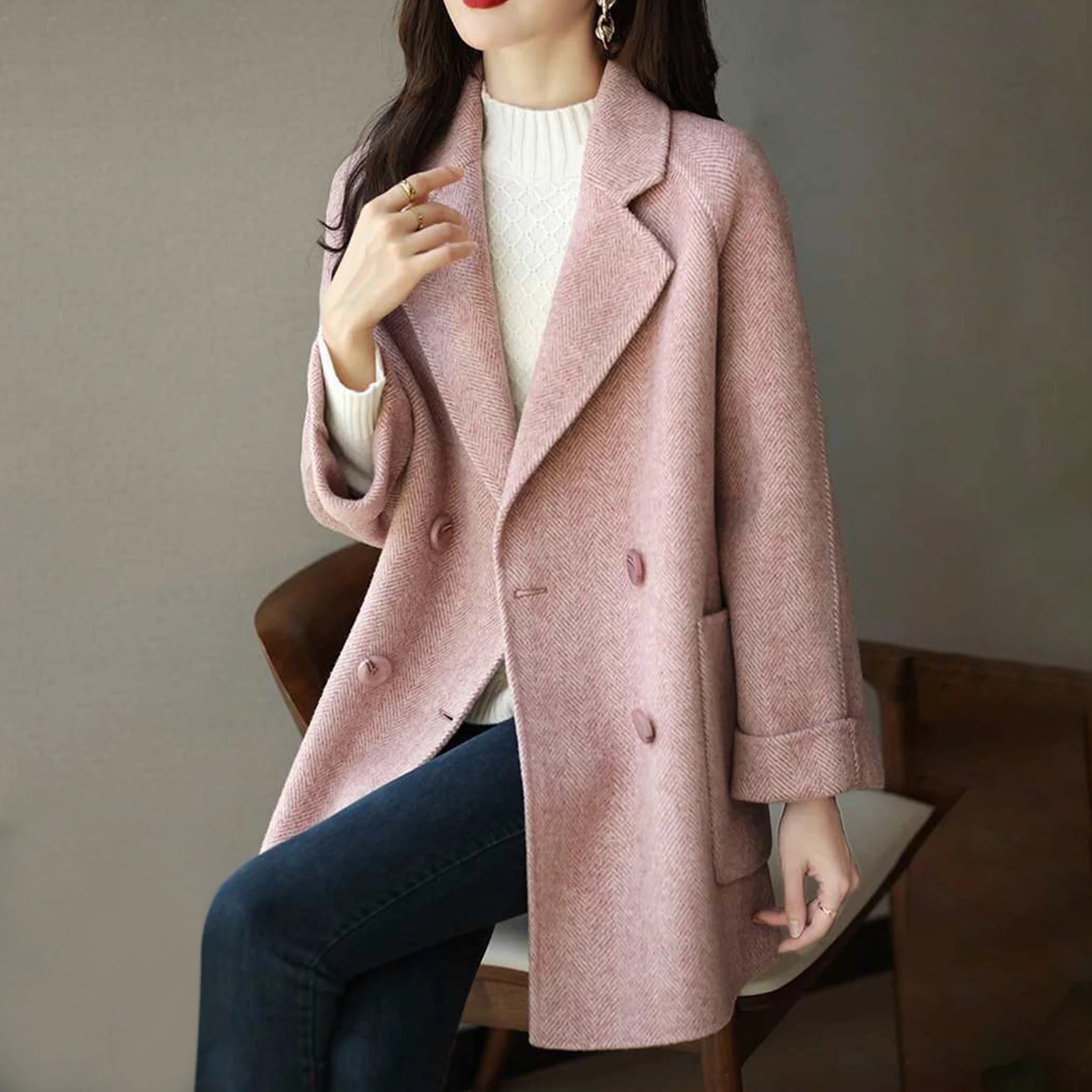 Women's Spring Autumn New Casual Light Thin Small Cotton Coat Cotton Jacket 3XL Female Leisure Outwear