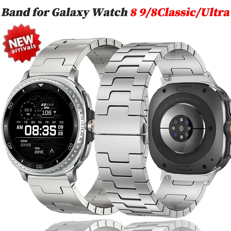 Metallarmband für Samsung Galaxy Watch 8 9 40 44mm/8Classic 46mm Titan-Armband für Galaxy Ultra 2025 2024 47mm Smartwatch-Armband
