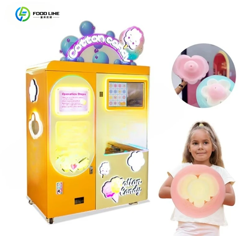 High profit  commercial dental floss Cotton Candy Vending Machine automatic robot marshmallow vending machine Customized