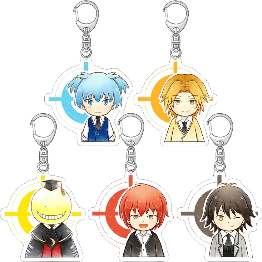 55MM Anime Assassination Classroom Figur Korosensei Akabane Karuma Isogai Yuuma Shiota Nagisa Acryl Schlüsselanhänger Niedliche Geschenke