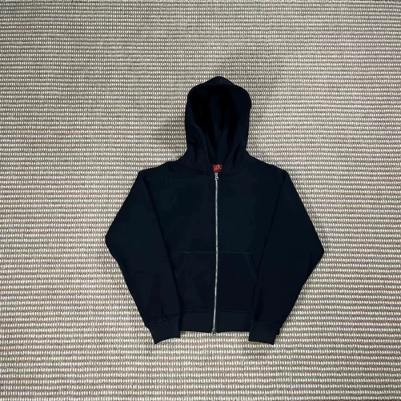 High Quality Vintage Devil Island Zipper Hoodie Set Loose Fit Casual Sportswear for Men Cotton Long Sleeve Long Pants