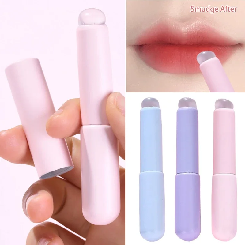 Upgrade Silicone Lip Brush with Cover Angled Concealer Brush Like Fingertips Q Soft Lipstick Makeup Brushes Round   Broken