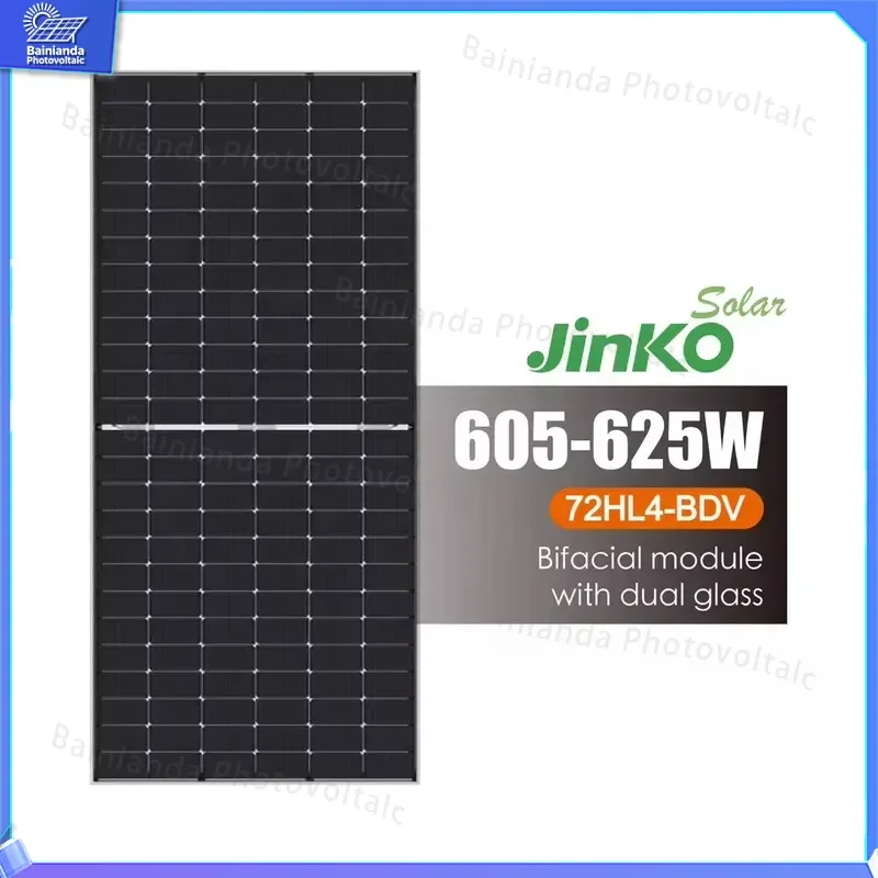 Jinke Tiger Pro Double-Sided Bifacial Solar Panel 625W Monocrystalline PV Module High Efficiency 23.5% PERC Technology for