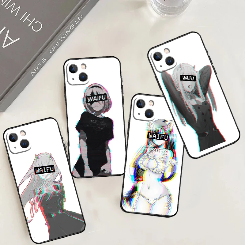 Sugoi Senpai Anime Waifu Sexy Girl Phone Case For iPhone 15 16 14 Plus 13 12 Mini 11 Pro Max X XR XS Max 7 8 Back Cover