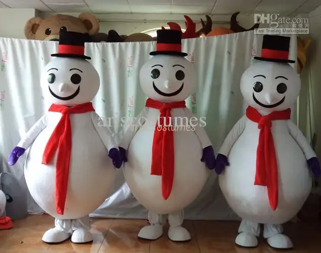 New Adult Halloween Christmas Snowman Mascotte Fancy Cartoon Mascot Costume Plush Fancy Dress Mascot Costume