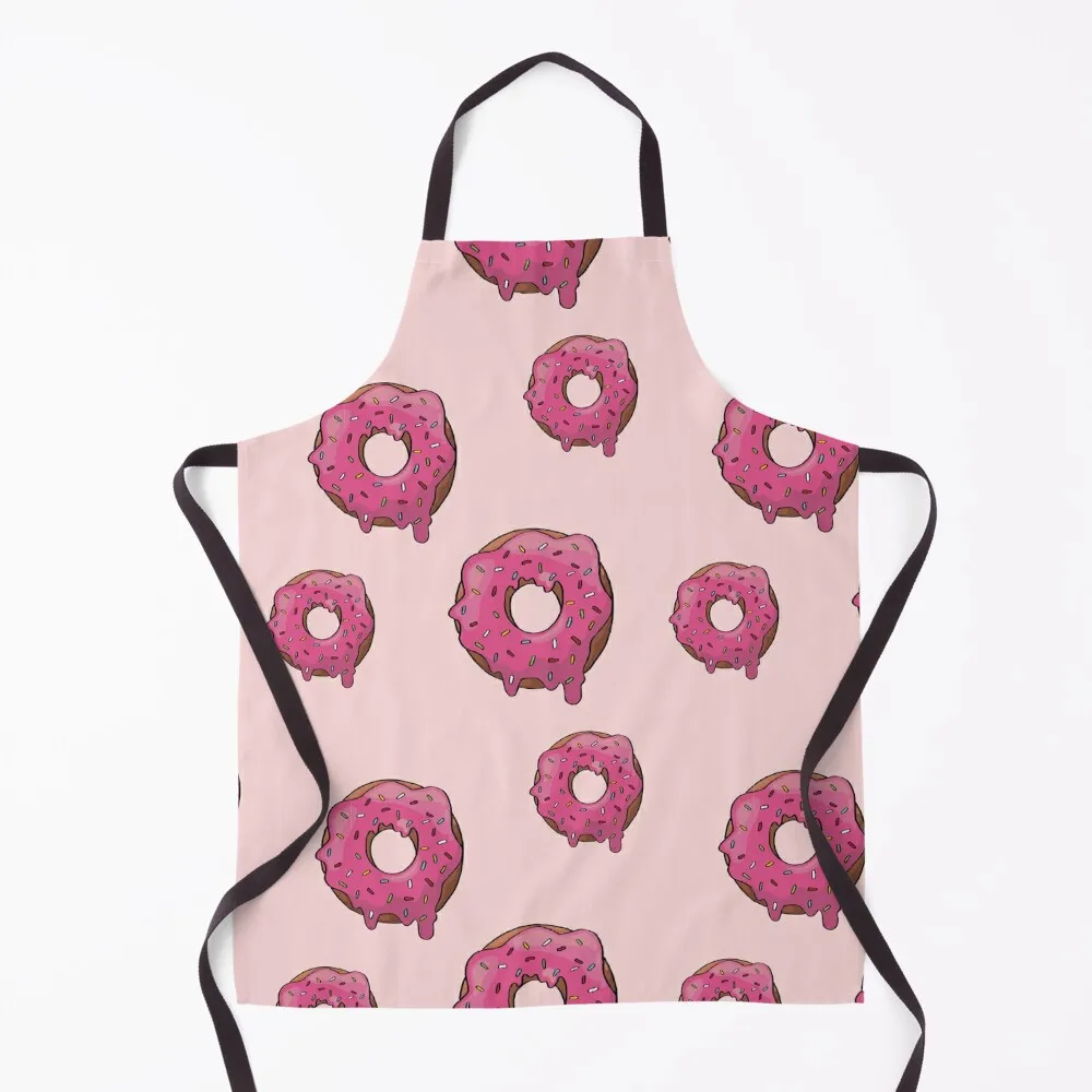 Pink Donut Apron kitchen clothes for men Household Items Kitchen manicurist Apron