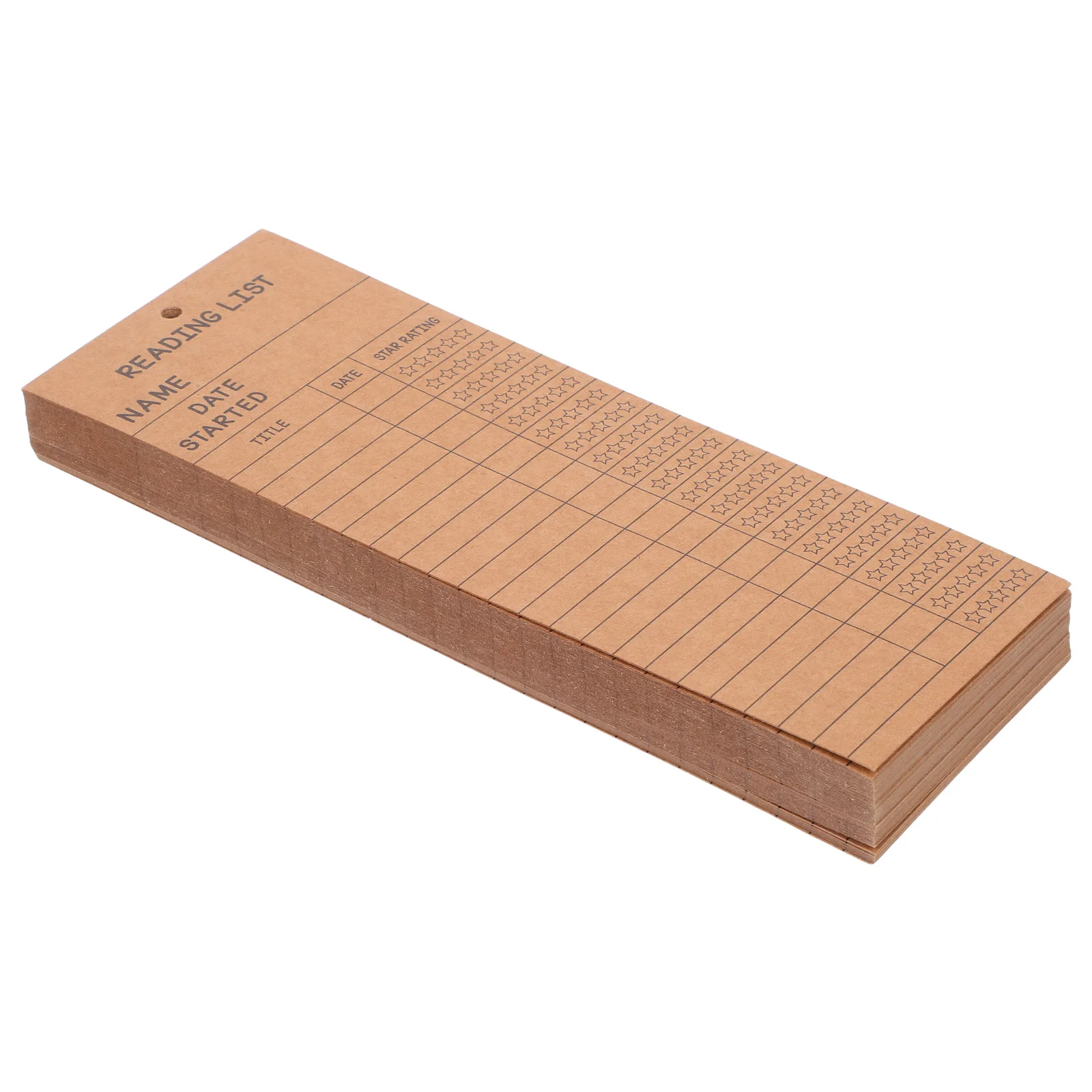 50Pcs Book Tracking Bookmark Compact Reading List Notecard with Blank Back for Notes Teachers Students Readers Portable