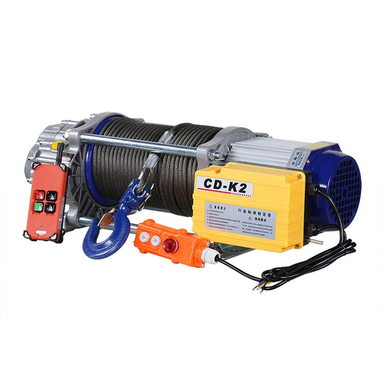 

Wholesale 2 Ton Electric Wire Rope Winch Drum Hoist 30-300 Meters New Condition 380V Steel Material For Mining Hotel Industries