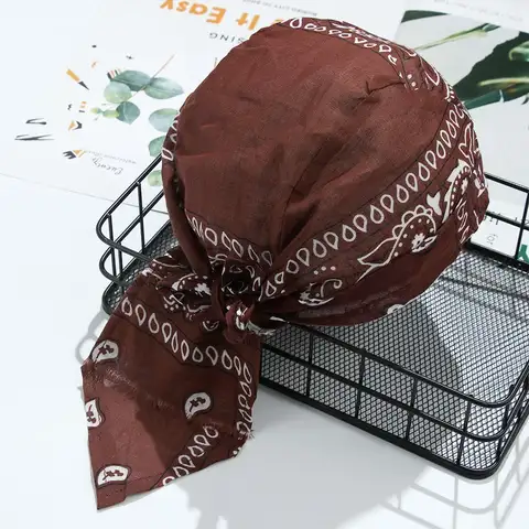 Män Kvinnor Snabbtorkande Huvudduk Bomull Pirathatt Utomhussport Cykling Bandana Svettabsorberande Cancer Chemo Cap Muslimsk Turban 8 best sales bandana biker - №1