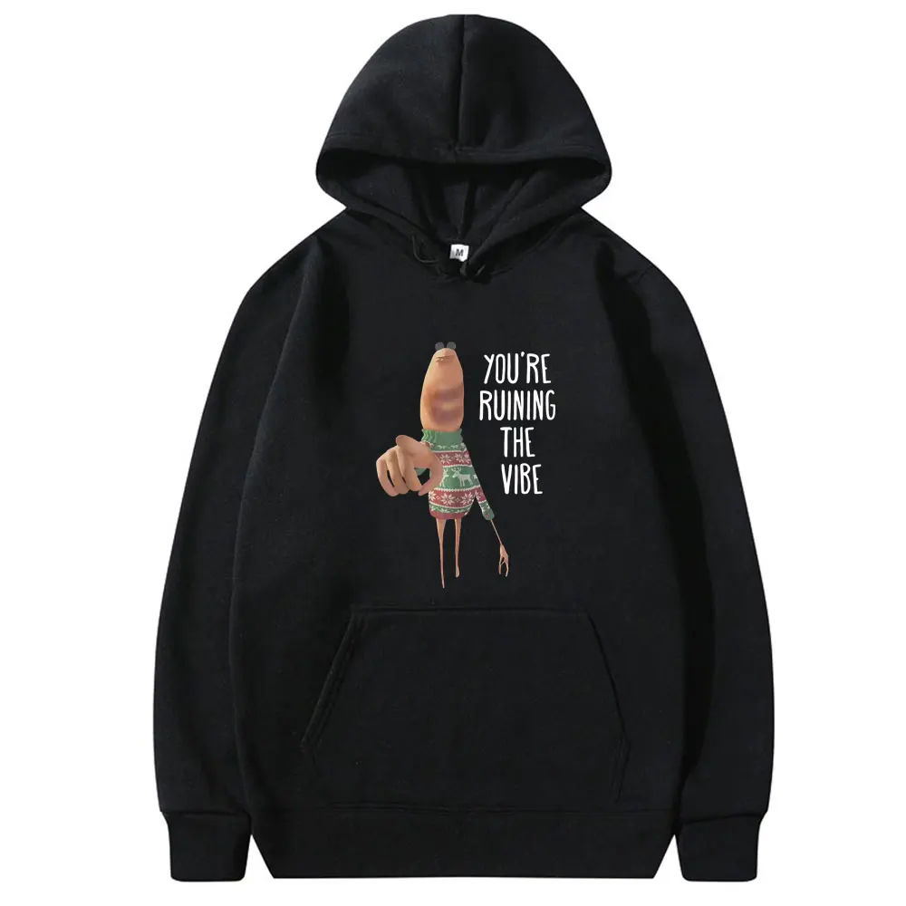 

You're Ruining The Vibe Marcus The Worm Funny Meme Hoodie I Dont Like This Rock Sweatshirt Men Women Casual Oversized Hoodies