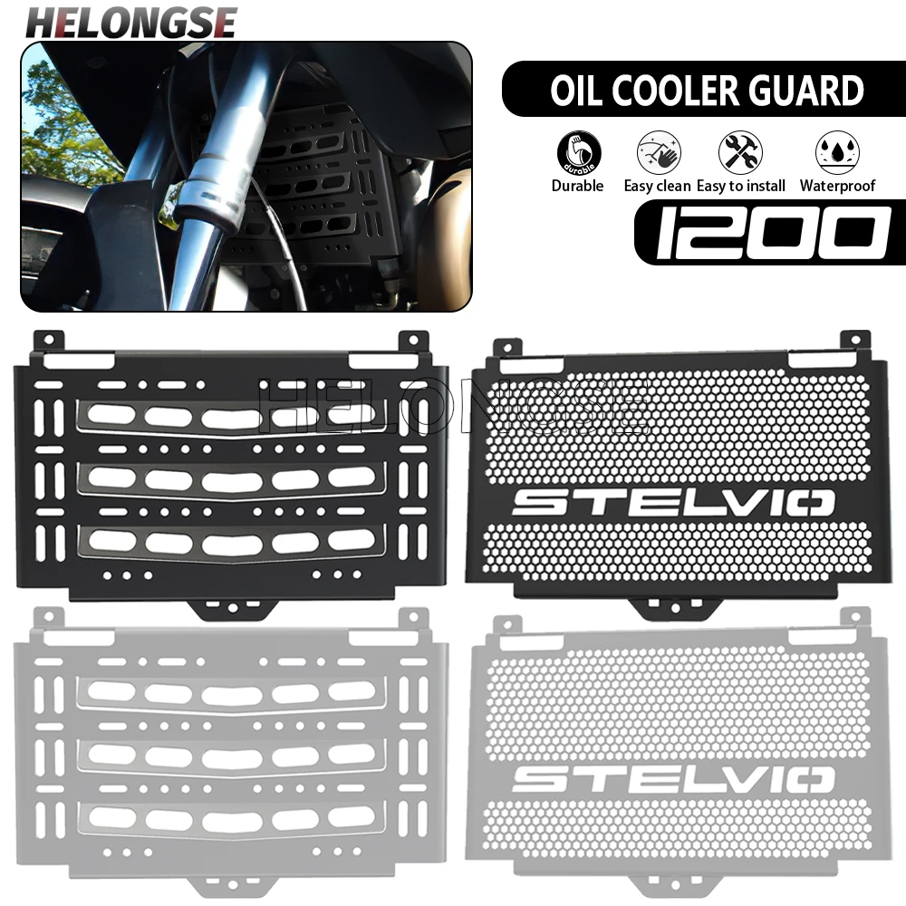 

Stelvio 1200 Motorcycle Accessories For Moto Guzzi Stelvio 1200 2008 2009 2010 Radiator Guard Oil Cooler Grille Cover Protection