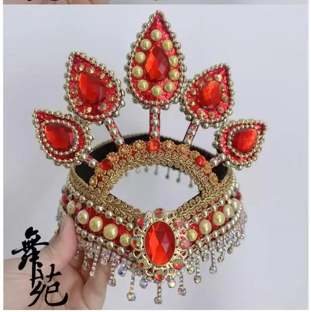 Tocado de baile Uyghur para mujer, accesorios versátiles para baile Solo