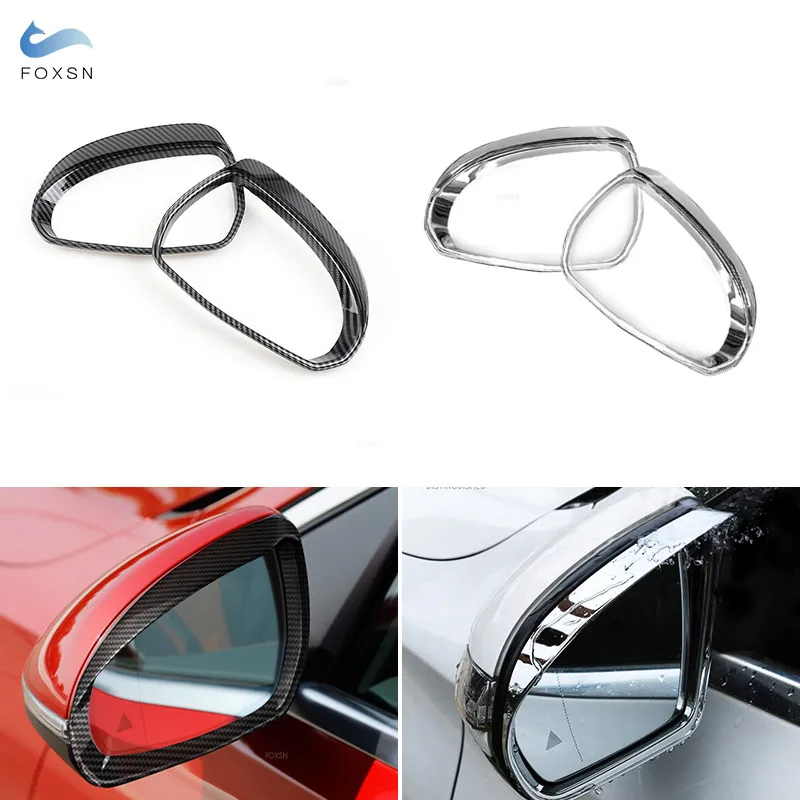 

For Mercedes Benz C Class W206 2022 Exterior Rearview Mirror Eyebrow Rainproof Cover Trim Accessories ABS Carbon Fiber / Silver