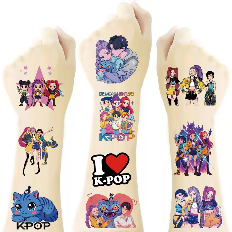 

40pcs KPOP Witch Hunt Anime Cartoon Temporary Tattoo Stickers Set Creative Kids Gift Merchandise Collection for Fans