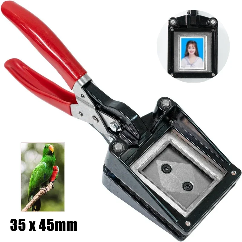 Alicates de fotos de mano de 35x45mm, cortador de fotos para pasaporte, herramienta de corte rápido, cortador de fotos de corte de precisión, recortador de fotos