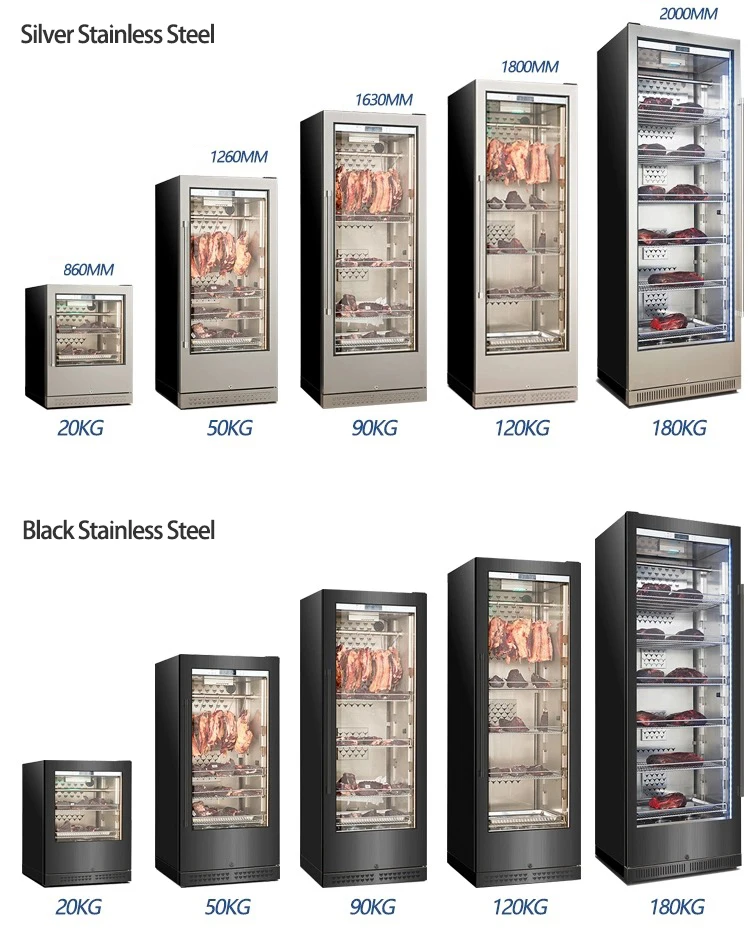 Large Capacity 700L Beef Dry Ager Dry Aging fridge meat drying refrigerator Meat Beef Steak Display cabinet