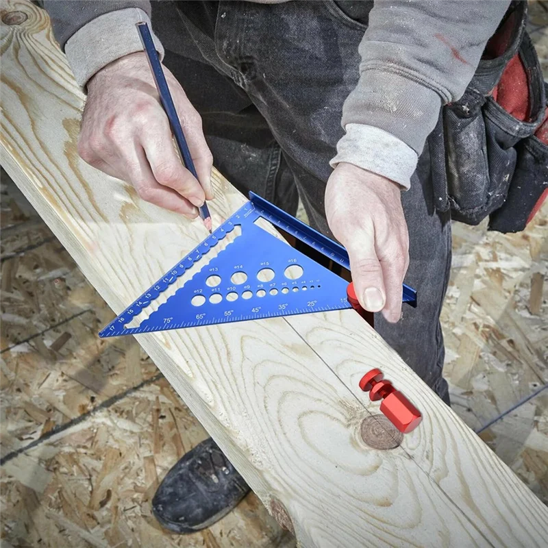 ABGR-High Stair Gauge For Square Frame Clamp With Bracket And Hook, Suitable For Speed Square, Frame Square Stop