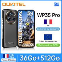 OUKITEL WP35 Pro 36GB (12+24) RAM 512GB ROM Smartphone 11000mAh 33W 6.6'' 60Hz Screen, 64MP Camera NFC Dual SIM Mobile Phone