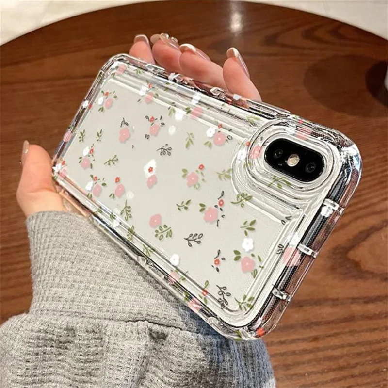 Flower Branch Case for Samsung Galaxy A55 A15 A53 A52S A14 A54 S24 S23 Ultra S22 Plus S21 S20 FE Airbag Shockproof Phone Cover