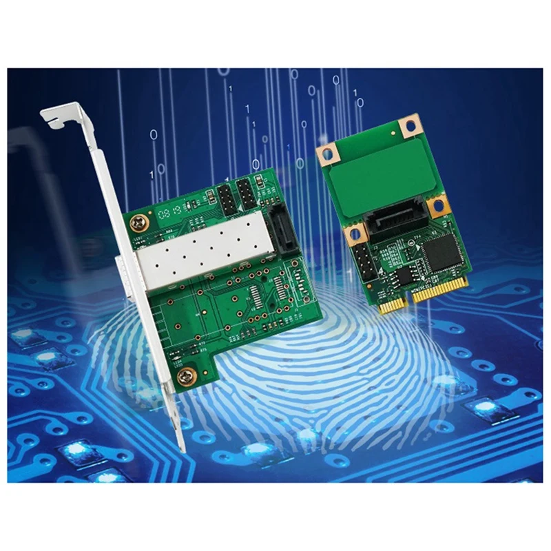 Single Optical Port Gigabit Network Card I210 Chip Mini Pcie Portable Ethernet Card As Shown Network Adapter Network Card