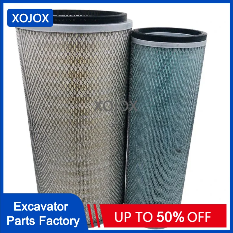 

XOJOX For Kobelco SK230-6E 250-6E Kato 1430 Air Filter Style Accessories Excavator Accessories