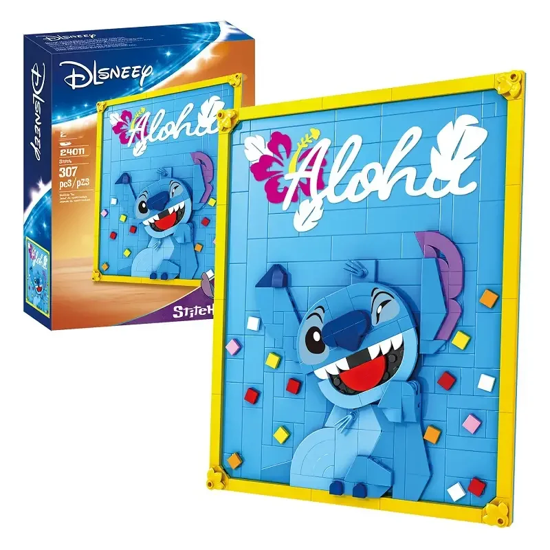 

MINISO Disney Bricks Pixel Art Painting Anime Figures 3D Picture Building Blocks Puzzle Toys Adult Children Gift DIY Decoration