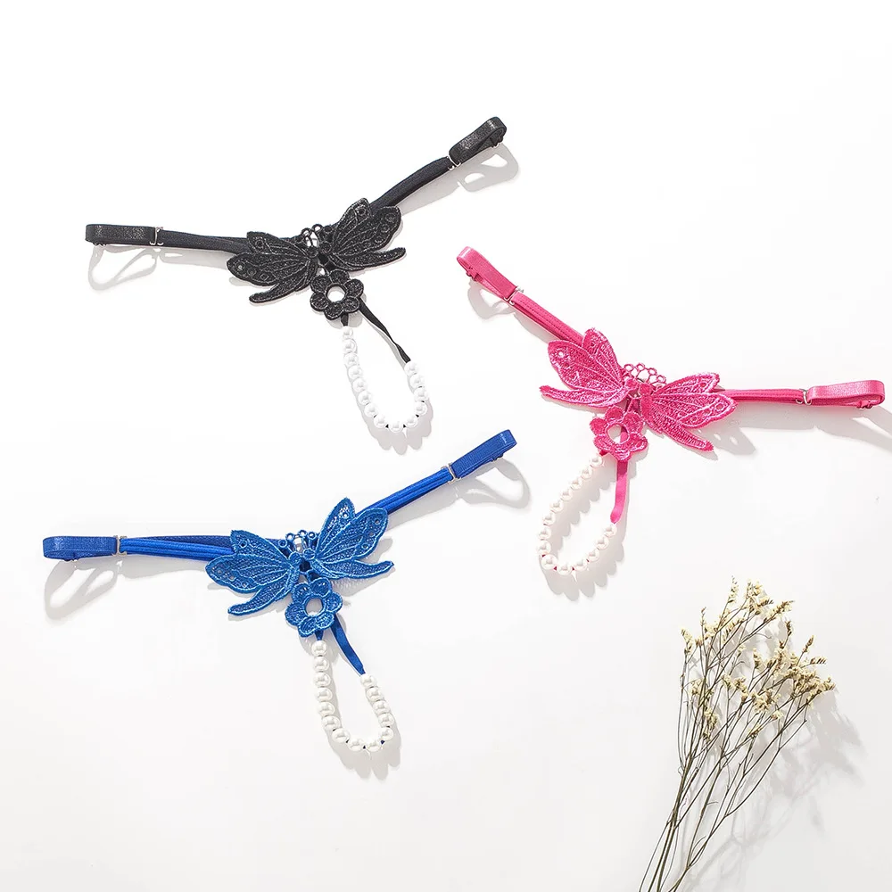 Daring ชุดชั้นในผู้หญิง Crotchless Ultra เซ็กซี่ G String Pearl กางเกงปรับเข็มขัดผีเสื้อร้อน Pornwear ชุดชั้นในเกมเพศ