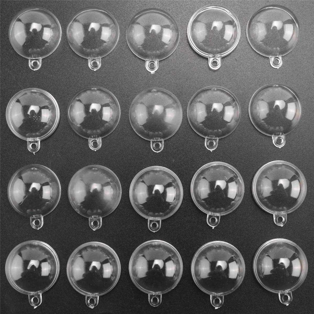 Совершенно новый прозрачный открывающийся пластиковый шар для рождественских украшений, прозрачная безделушка, украшение, подарочная коробка 3 см HY