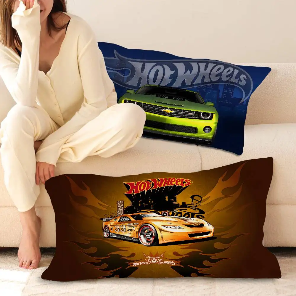 H-Hot W-Wheels Household Polyester Oversized Thickened Adult Couple Pillowcases - Sweat-Absorbent & Non-Slip