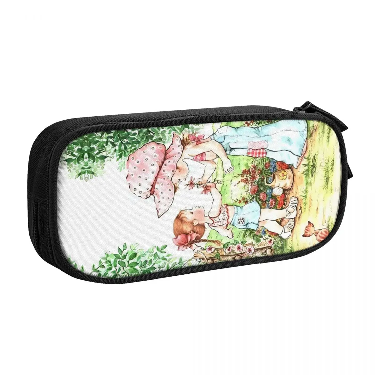 مخصص S-Sarahs K-Kays Kawaii مقلمة فتاة صبي سعة كبيرة زهرة فتاة حقيبة أقلام رصاص مدرسة الطالب