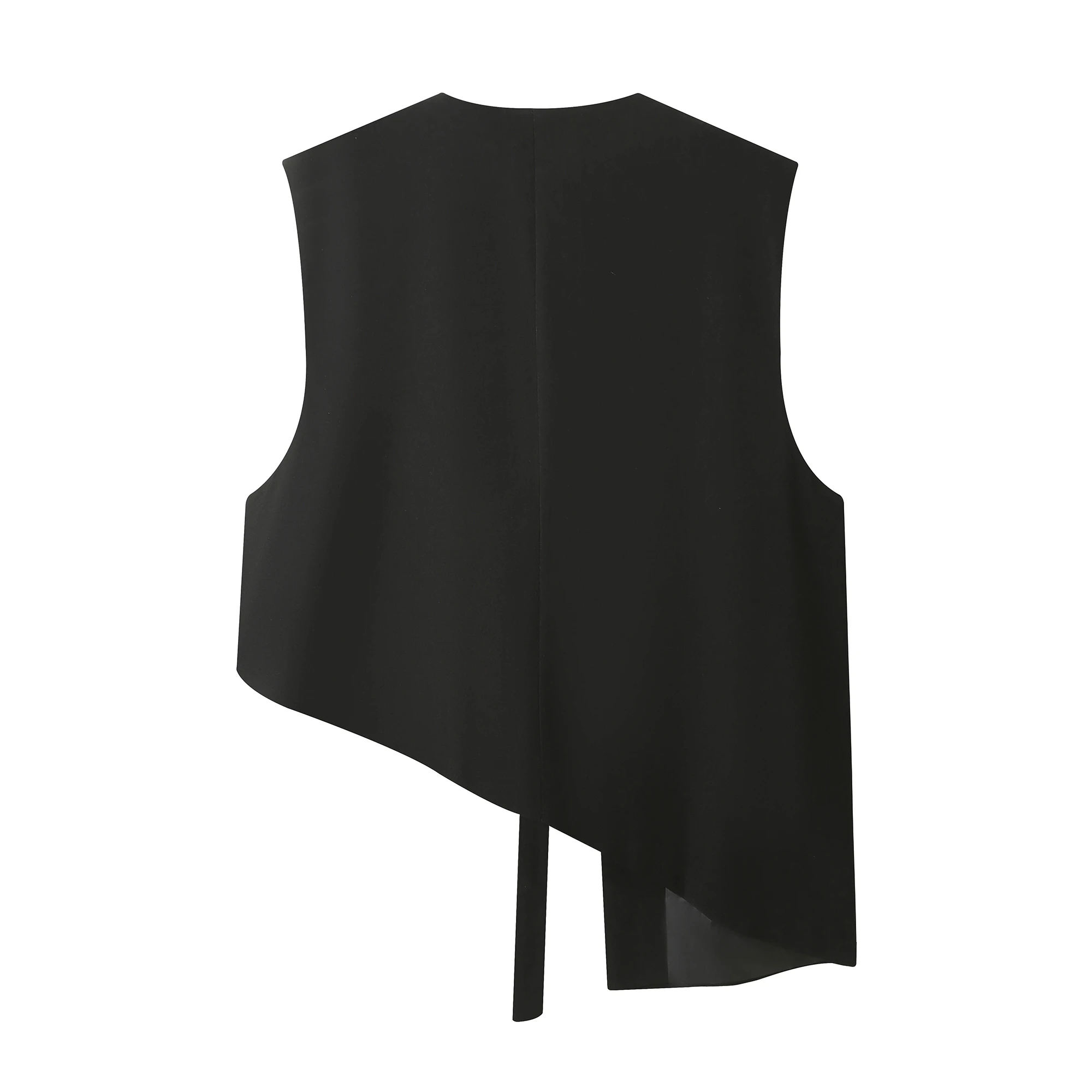 سترة نسائية مطرزة باللون الأسود من k Mountain Sle، تصميم غير متماثل وفضفاض ومتعدد الاستخدامات، Jaet فردي أنيق