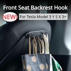 Gancho de respaldo de asiento para Tesla modelo 3 Y S X 3 +, colgador de asiento delantero, estante de almacenamiento ABS, nuevo Modelo 3 Highland, accesorios de coche 2017-2024