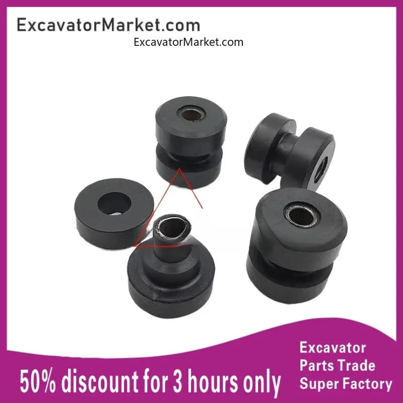 Excavator Spare For Hyundai R R60-5 Engine Foot Rubber Pad Lov-ol 60 65 80-7-8 yanmar 55 75 Shock-absorbing Rubber Excavator