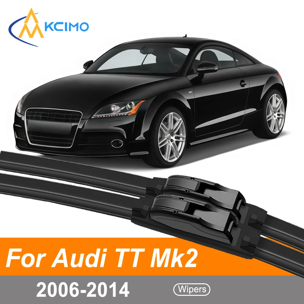 

Premium Front Windshield Wiper Blade Set (Pair of 2) For Audi TT Mk2 8J 2006-2014 Exact Replacement Easy Clip-On Installation