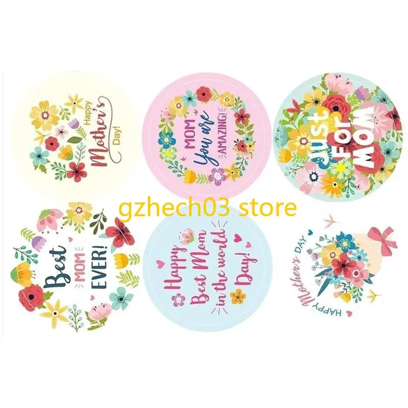 G2AC 500PCS Mother's Day Seal Sticker Packaging Labels for Envelope Card Wrapping